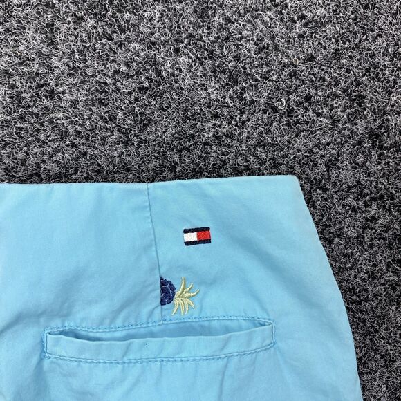 Tommy Hilfiger Women’s Capris Embroidered Blue Pineapple Bright Blue Size 4 - Picture 4 of 6